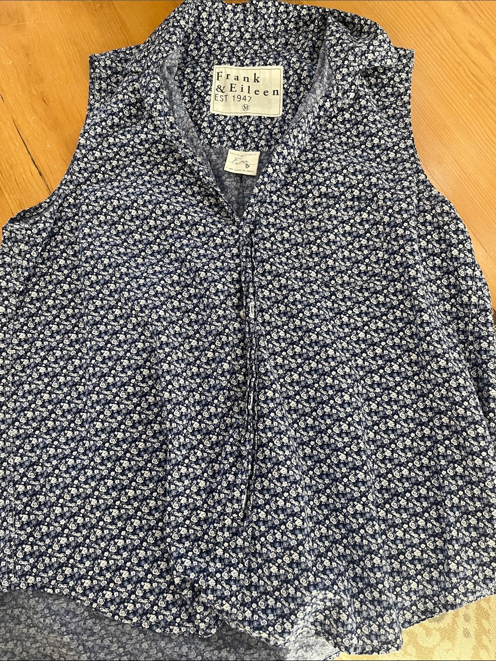 Frank & Eileen Navy Floral Sleeveless Camisole